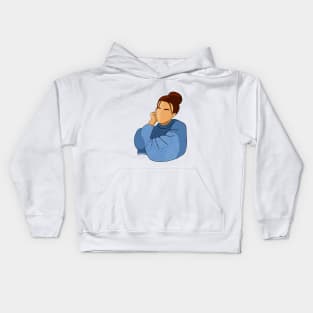 Blue sweater Kids Hoodie